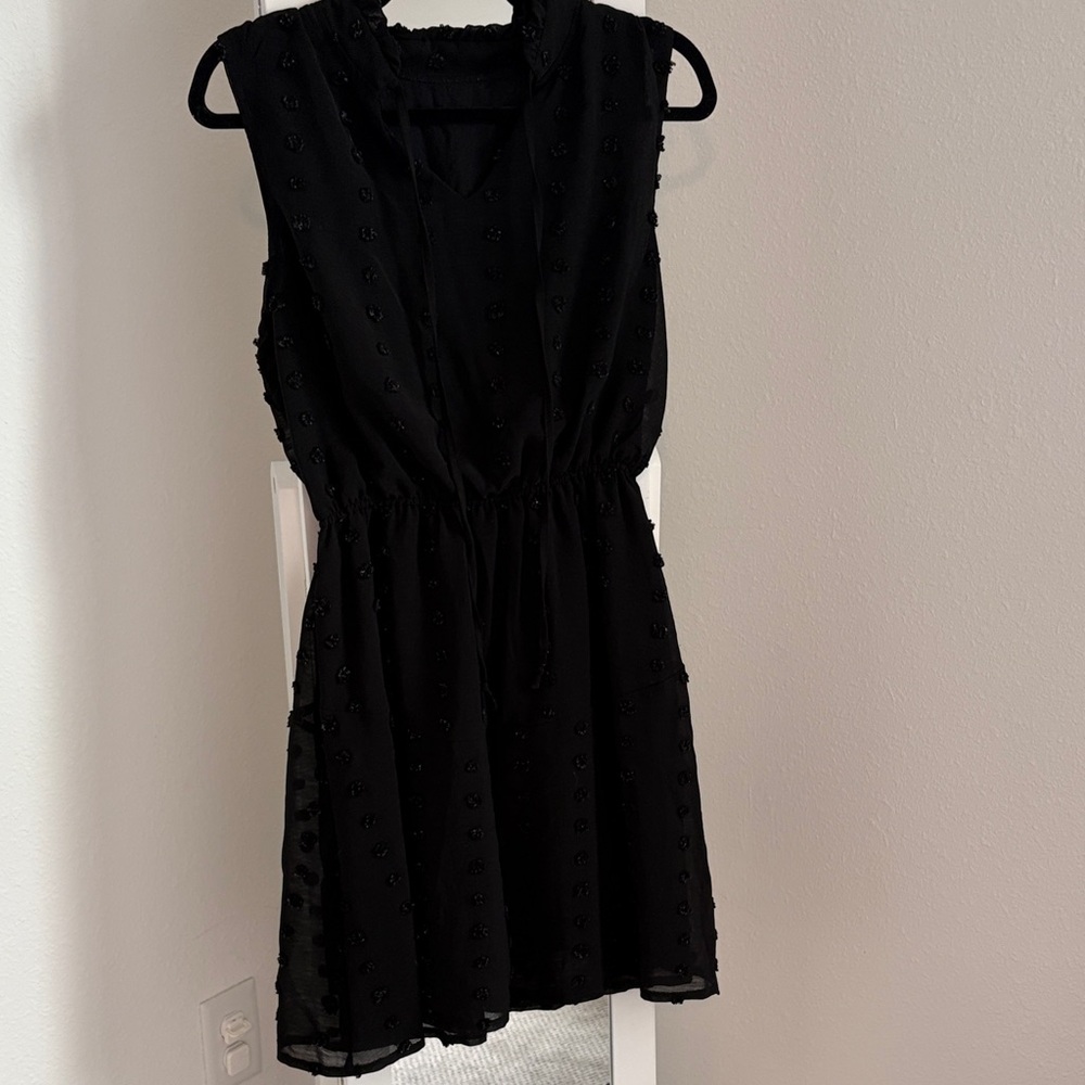 Chic Black Sleeveless Mini Dress